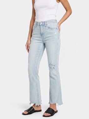 pistola Lennon Light Blue High-Rise Crop Boot Jeans - 27